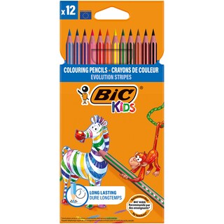 Bic | Evolution | Creioane colorate, 12 culori