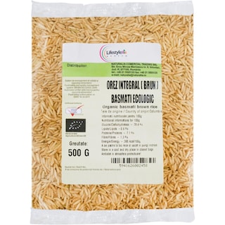 Naturalia | Orez integral brun basmati ecologic 500g