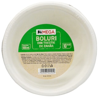 MEGA | Boluri eco din trestie de zahar 10 bucati
