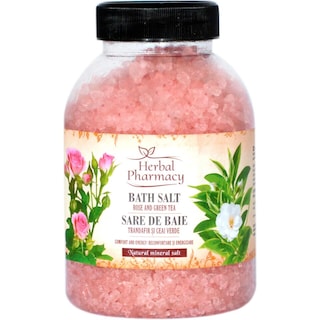 Herbal Pharmacy | Sare de baie cu extract de Trandafir & Ceai verde 1.2kg
