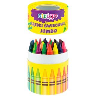 Strigo | Creioane cerate Jumbo, 36 bucati, 18 culori