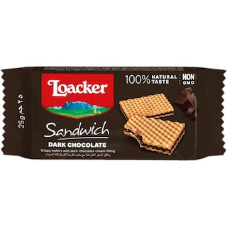 Loacker | Napolitana crocanta cu crema de ciocolata neagra 25g
