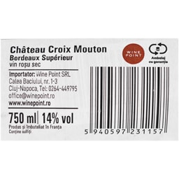 Chateau Croix Mouton | Vin rosu sec Bordeaux Superieur 0.75L