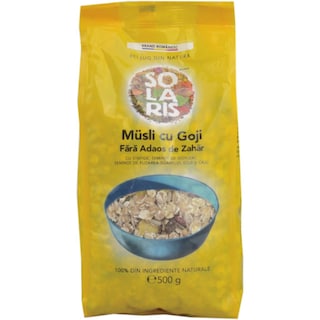 Solaris | Musli cu goji fara zahar 500g
