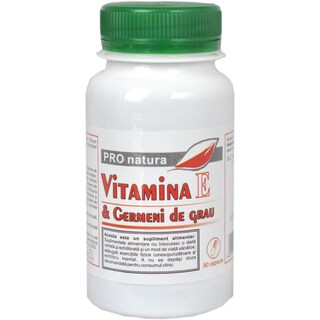 Pro Natura | Supliment alimentar cu vitamina E si germeni de grau 90 capsule