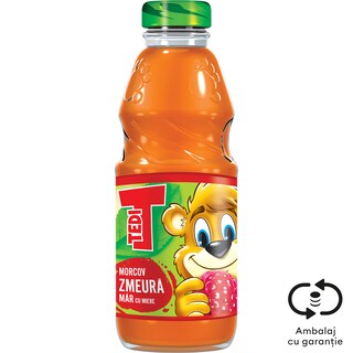 Bautura racoritoare necarbogazoasa cu morcov, zmeura, mar 300ml
