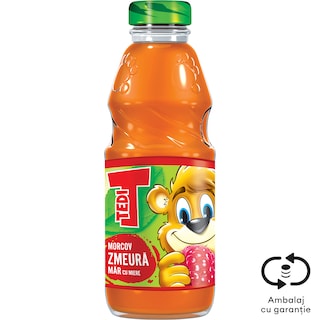 Tedi | Bautura racoritoare necarbogazoasa cu morcov, zmeura, mar 300ml