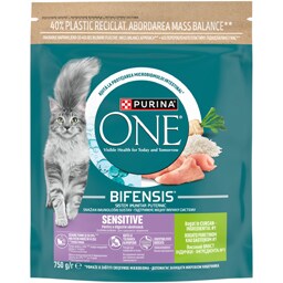 Purina One | Hrana uscata pentru pisici adulte cu digestie sensibila, cu curcan si orez 750g