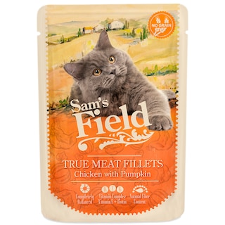 Sam's Field | Hrana umeda pentru pisici, cu pui si dovleac 85g