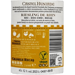 Castel Huniade | Vin alb sec Riesling de Rhin 0.75L