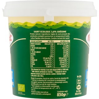 Napolact Bio | Iaurt natural 3.8% grasime 800g