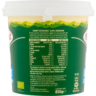 Napolact Bio | Iaurt natural 3.8% grasime 800g