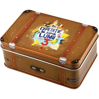 Expeditie in jurul lumii | Cutie metalica pentru depozitarea cartonaselor