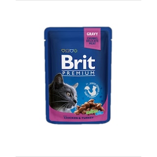 Brit Premium | Hrana umeda pui si curcan in sos 100g
