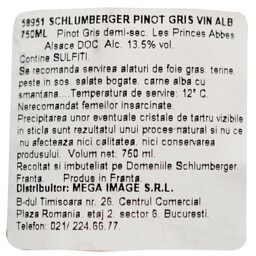 Schlumberger | Vin alb Pinot Gris 750ml
