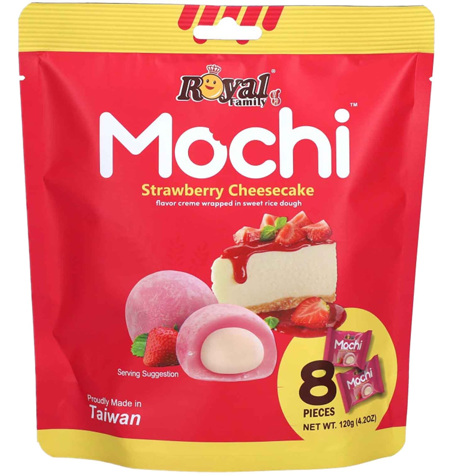 Royal Family | Mochi cu aroma de chessecake cu capsuni 120g | Mega