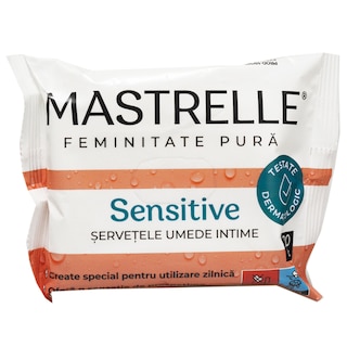 Mastrelle | Servetele umede intime Sensitive, 20 bucati