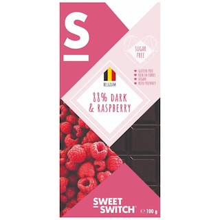 Sweet-Switch | Ciocolata 88% cacao cu zmeura 100g