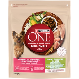 Purina One | Mini | Hrana pentru caini de talie mica, cu curcan si orez 800g