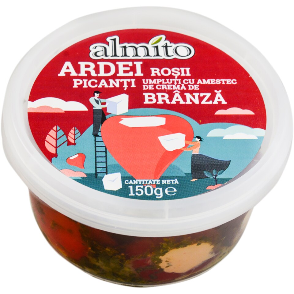 Ardei rosii picanti cu crema de branza 150g