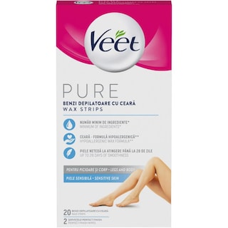 Veet | Benzi depilatoare cu ceara Natural Inspiration 20 bucati