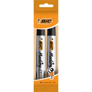 Bic | Marker permanent, negru, 2 bucati