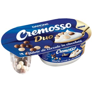 Cremosso | Iaurt Cremosso Duo 6.3% grasime, cu bilute de cereale in ciocolata 100g