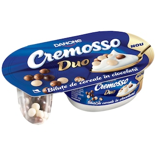 Cremosso | Iaurt Cremosso Duo 6.3% grasime, cu bilute de cereale in ciocolata 100g
