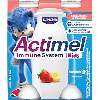 Actimel | Iaurt de baut cu capsuni si banane 4x100g