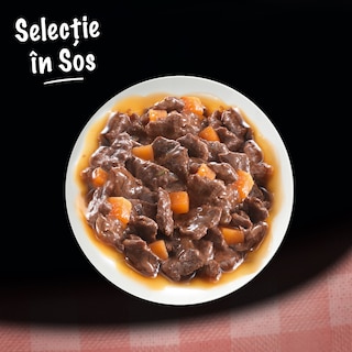 Cesar | Hrana completa pentru caini adulti selectii cu pui si legume si vita si morcovi 4x100g