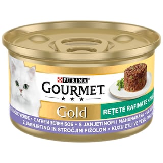 Gourmet | Gold | Hrana umeda pentru pisici adulte cu miel si fasole verde 85g