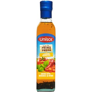 Unisol | Ulei de prima presa cu ardei iute, busuioc si rosii 250ml