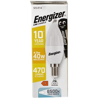 Energizer | Bec LED lumanare E14 4.9W (40W) 470 lumeni 6500K alb rece