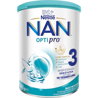NAN Optipro | Produs pe baza de lapte praf, fortifiat, NAN OPTIPRO 3, de la 1 an 400g