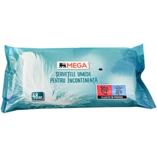 MEGA | Servetele umede pentru incontinenta 48 bucati
