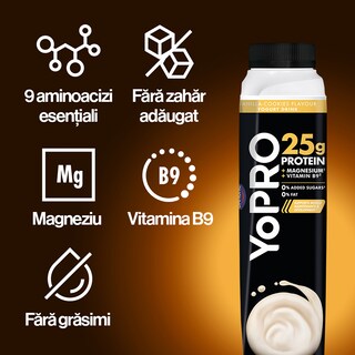 YoPRO | Iaurt de baut cu aroma de vanilie si biscuiti, 0,5% grasime 300g