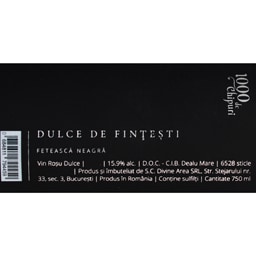 Dulce de Fintesti | Vin rosu 0.75L