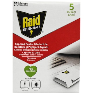 Raid | Capcane cu lipici pentru gandacii de bucatarie, 5 buc