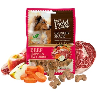 Sam's Field | Recompense pentru caini, cu vita, mere si morcovi 200g