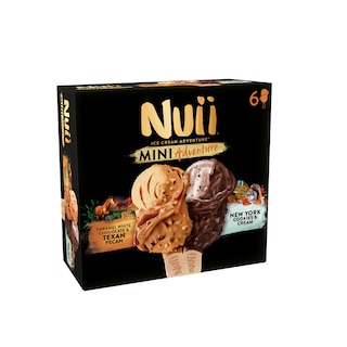 Nuii | Inghetata ciocolata alba si caramel cu nuci pecan, New York Cookies si frisca 253g
