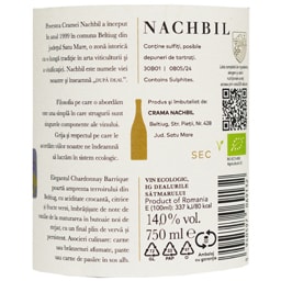 Nachbil | Vin alb sec ecologic 0.75L