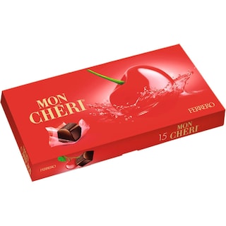 Mon Cheri | Praline de ciocolata, umplute cu cireasa intreaga in lichior 157g