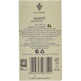 Gramma | Dramatic | Vin alb sec Aligote 750ml