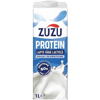 Zuzu | Lapte UHT fara lactoza, bogat in proteine, 0.4% grasime 1L