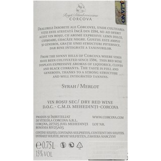 Corcova | Vin rosu sec Cuvee Boheme 0.75L