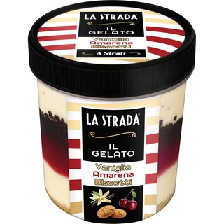 La Strada | Inghetata cu vanilie, amarena si biscotti 330g