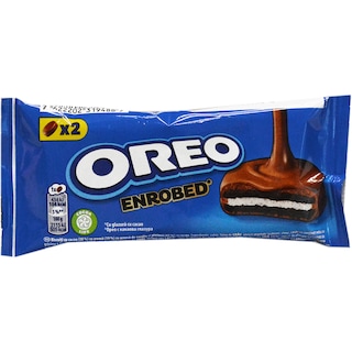 Oreo | Biscuiti cu cacao si crema cu aroma de vanilie cu glazura cu cacao 41g