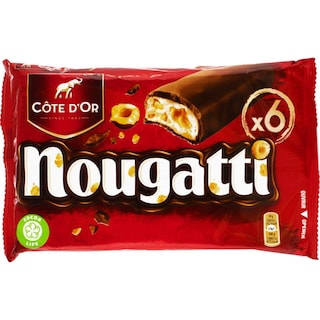 Cote d'Or | Batoane de ciocolata cu lapte si nuga 6 batoane 6x30g