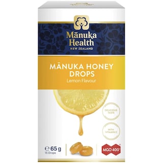 Manuka Health | Bomboane miere de Manuka MGO 400+, lamaie+vitC 65g