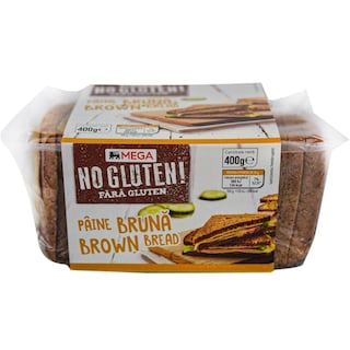 MEGA | Paine bruna feliata, fara gluten 400g